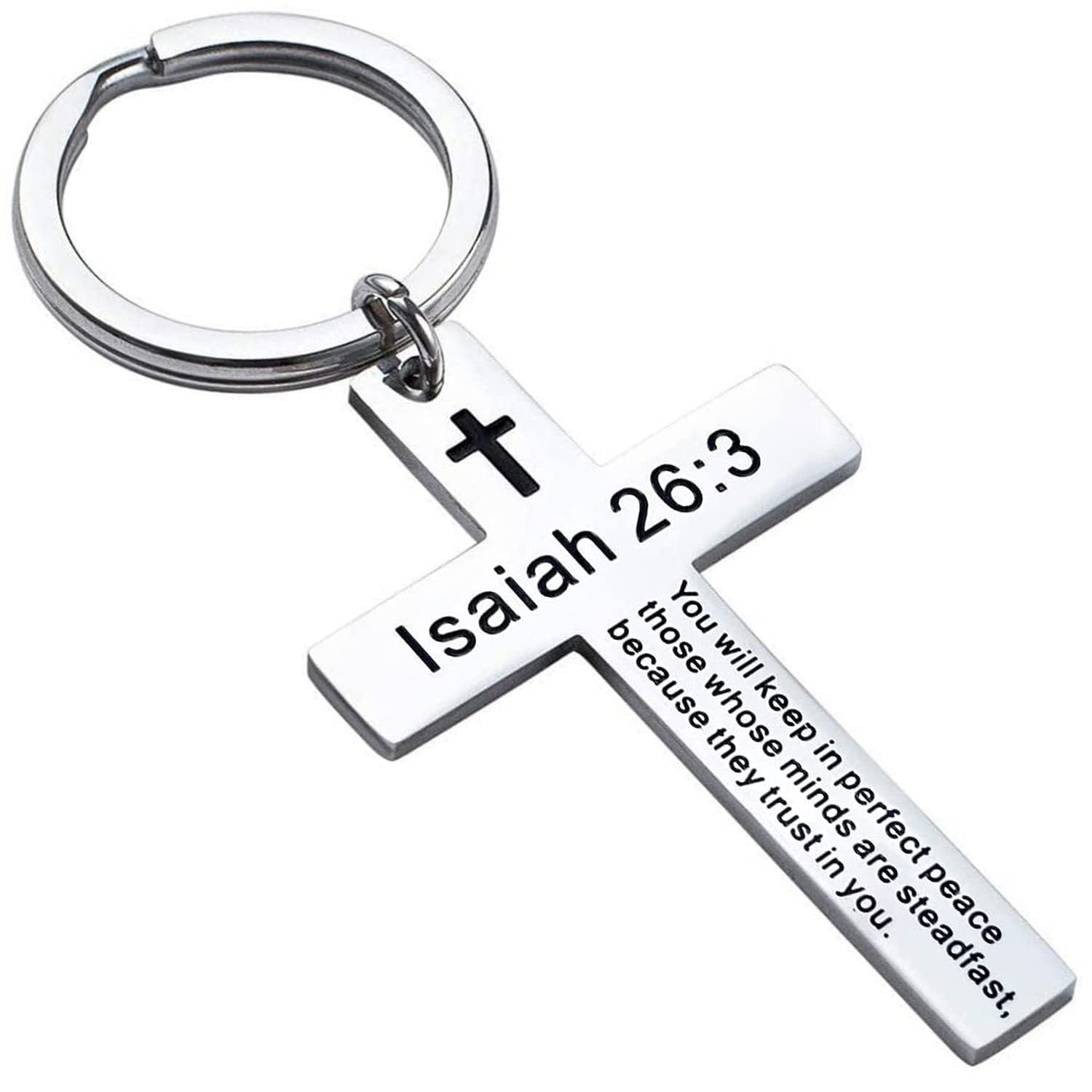 Wholesale Creative stainless steel letter keychain
